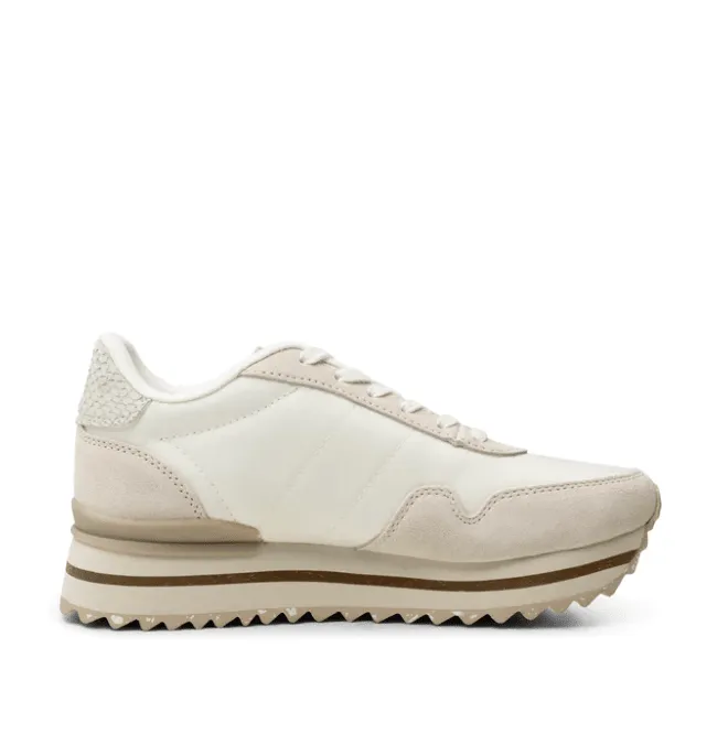 Nora 3 White Leather Platform Shoe