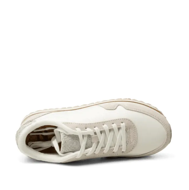 Nora 3 White Leather Platform Shoe