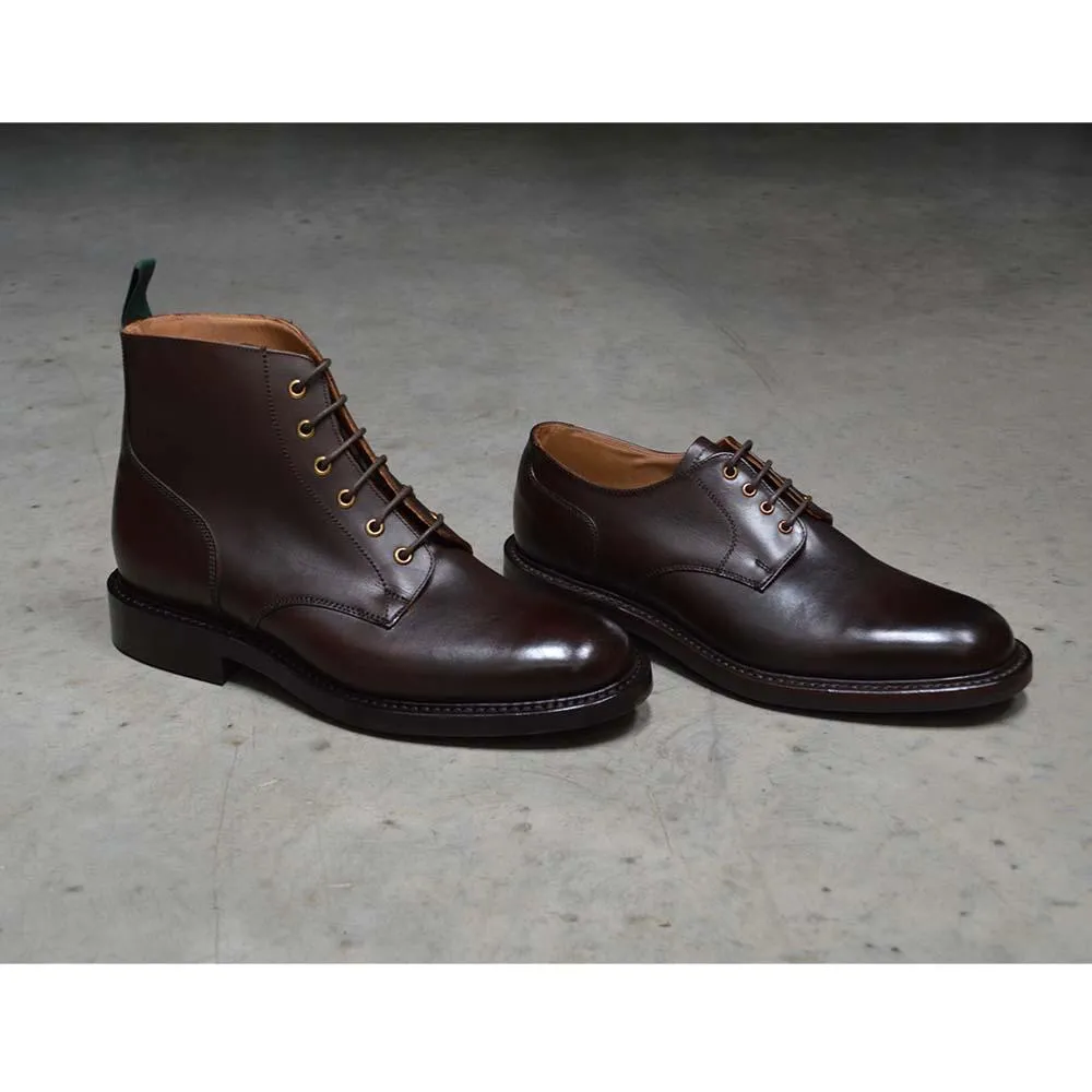 NPS BLAIR Walnut Calf Derby Shoes with Durable Itshide Sole