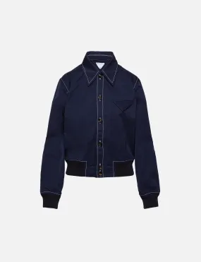 Nylon Bomber Shirt with Technical Features