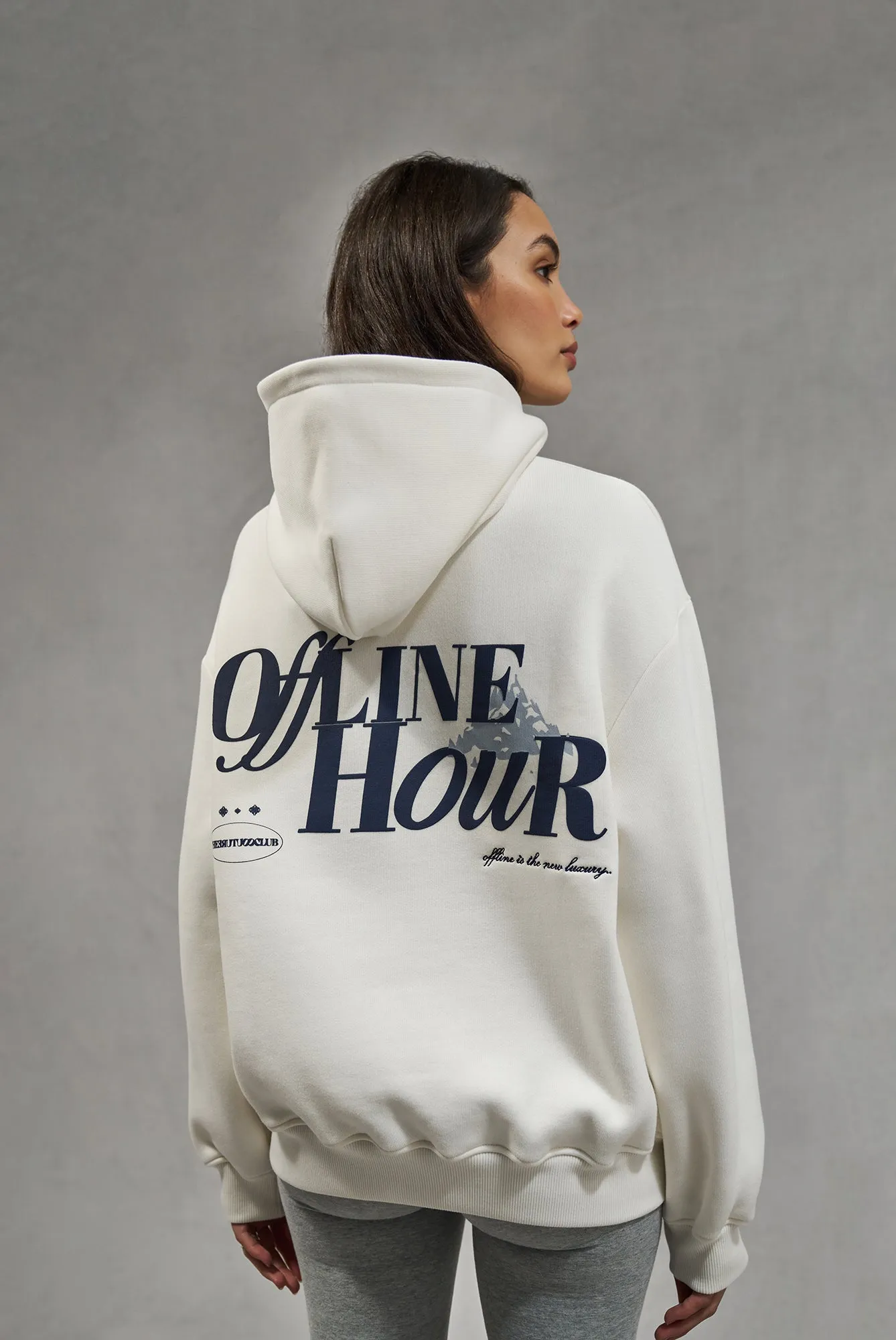 OFFLINE HOUR OVERSIZED HOODIE - OFF WHITE