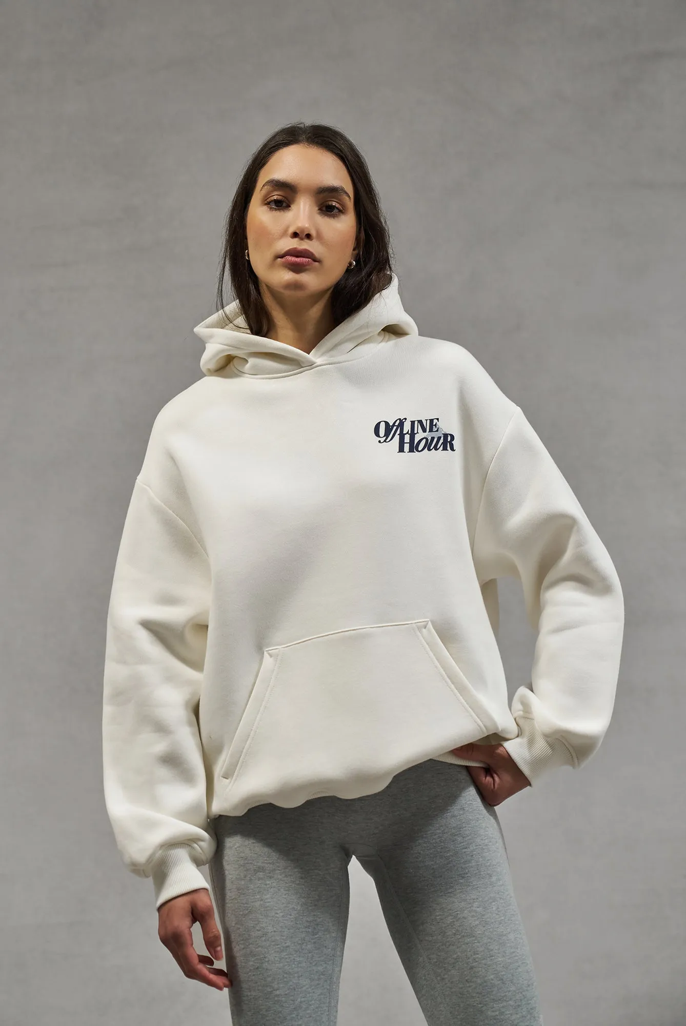 OFFLINE HOUR OVERSIZED HOODIE - OFF WHITE