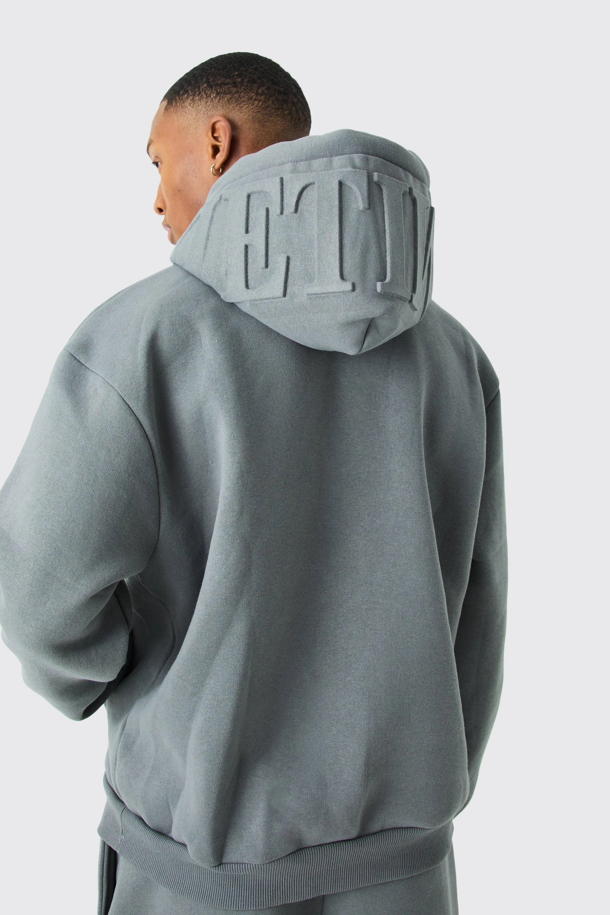 Oversized Boxy Limited Embossed Hoodie