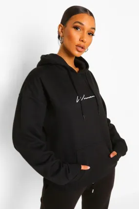 Oversized Woman Print Hoodie