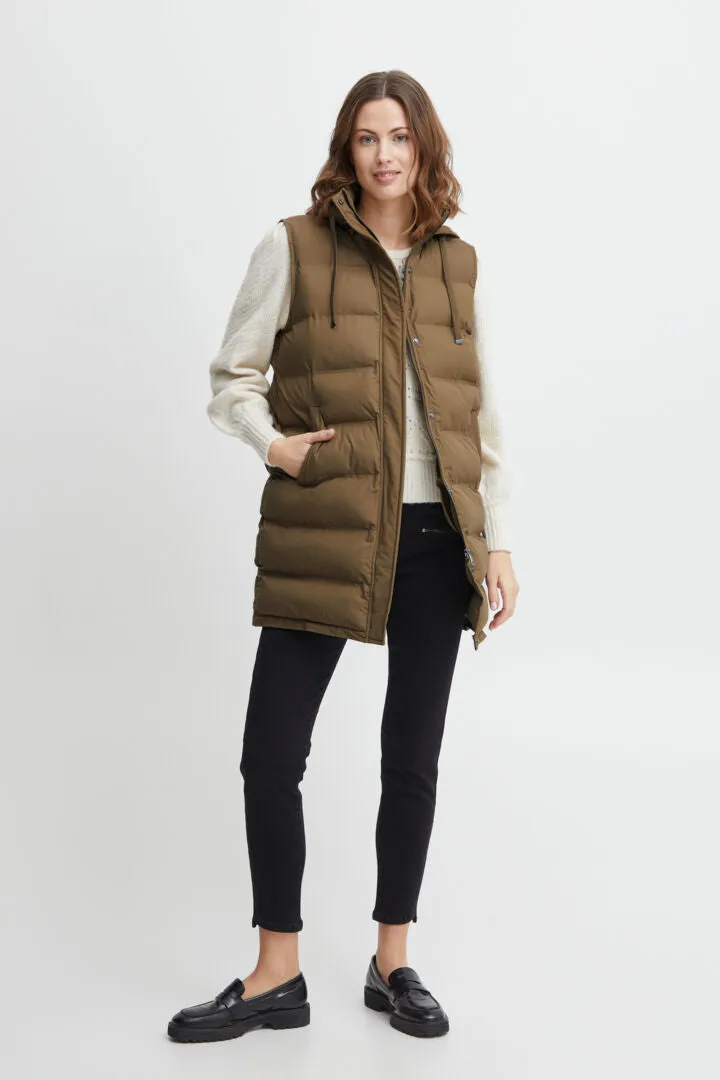 Padded Gilet Olive Fransa 8749