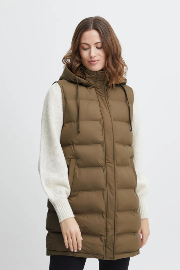 Padded Gilet Olive Fransa 8749