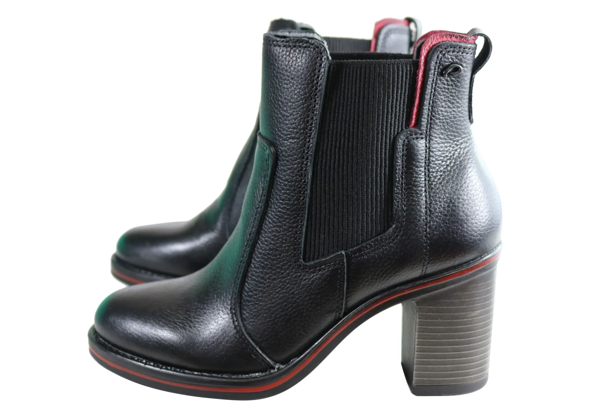 Pegada Bossa Womens Heel Leather Ankle Boots Made In Brazil