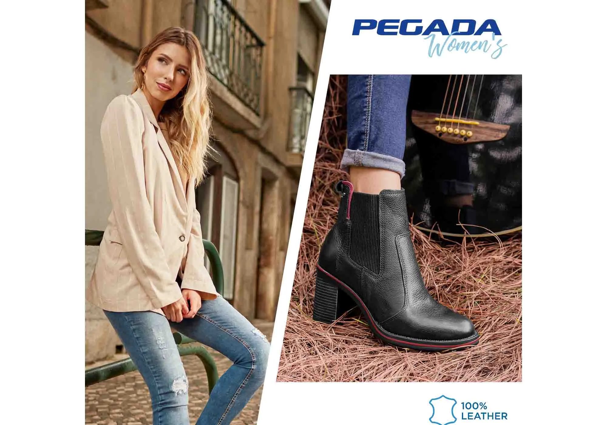 Pegada Bossa Womens Heel Leather Ankle Boots Made In Brazil