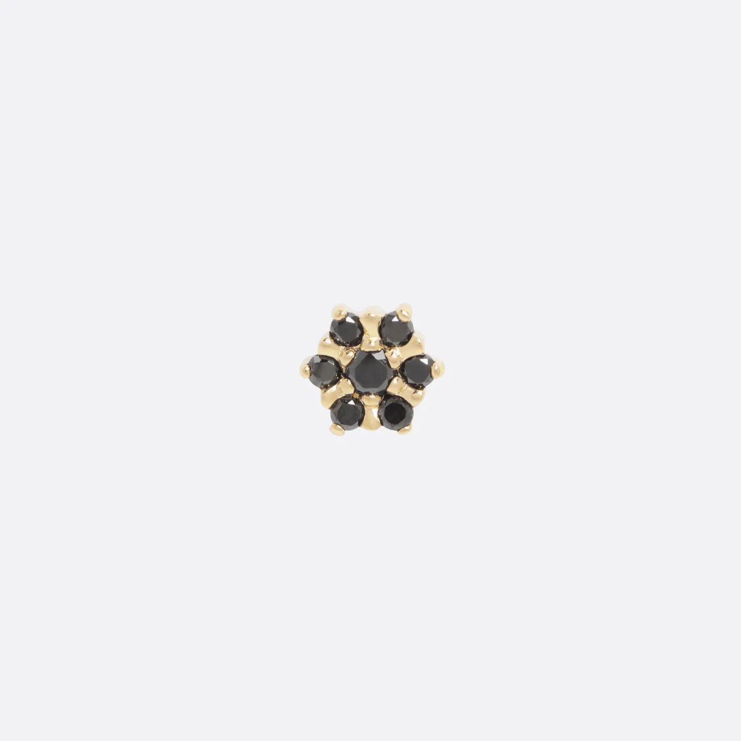 Peony - 14K YELLOW - Black Diamond