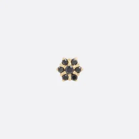 Peony - 14K YELLOW - Black Diamond