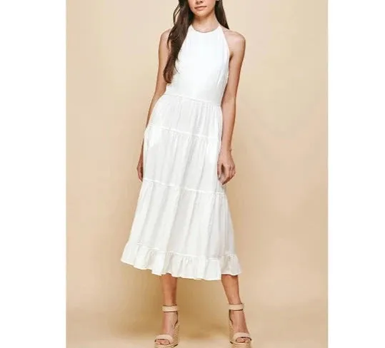 Pinch Maxi Dress - Sleeveless Tiered Style