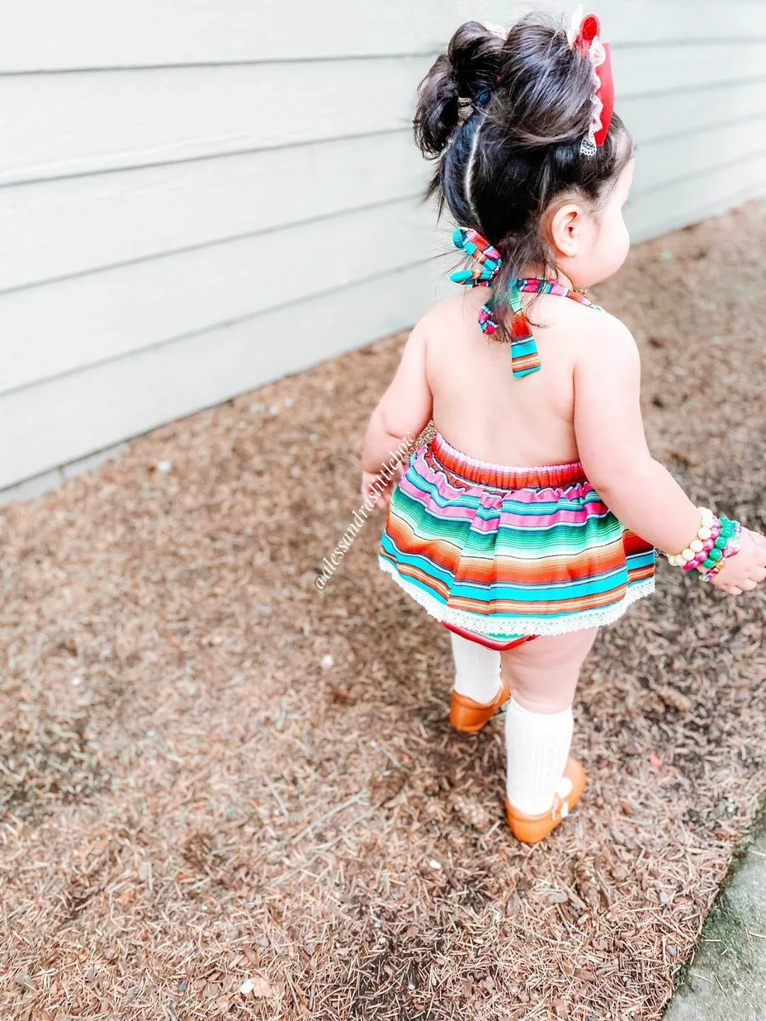 Pink Serape Romper - Fiesta Style