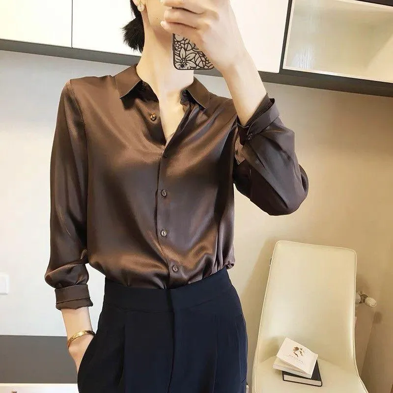 Premium Loose Chiffon Long Sleeve Blouse