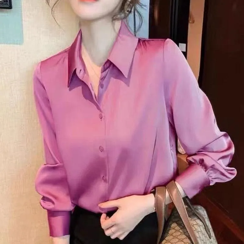 Premium Loose Chiffon Long Sleeve Blouse