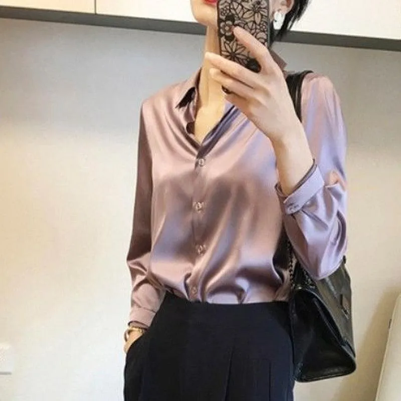 Premium Loose Chiffon Long Sleeve Blouse