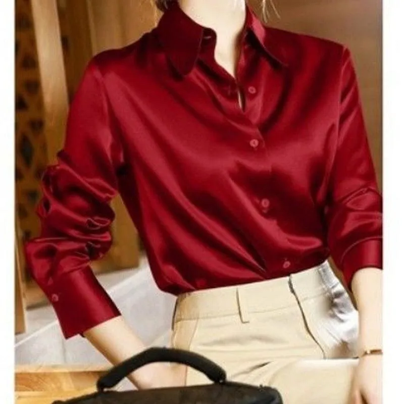 Premium Loose Chiffon Long Sleeve Blouse