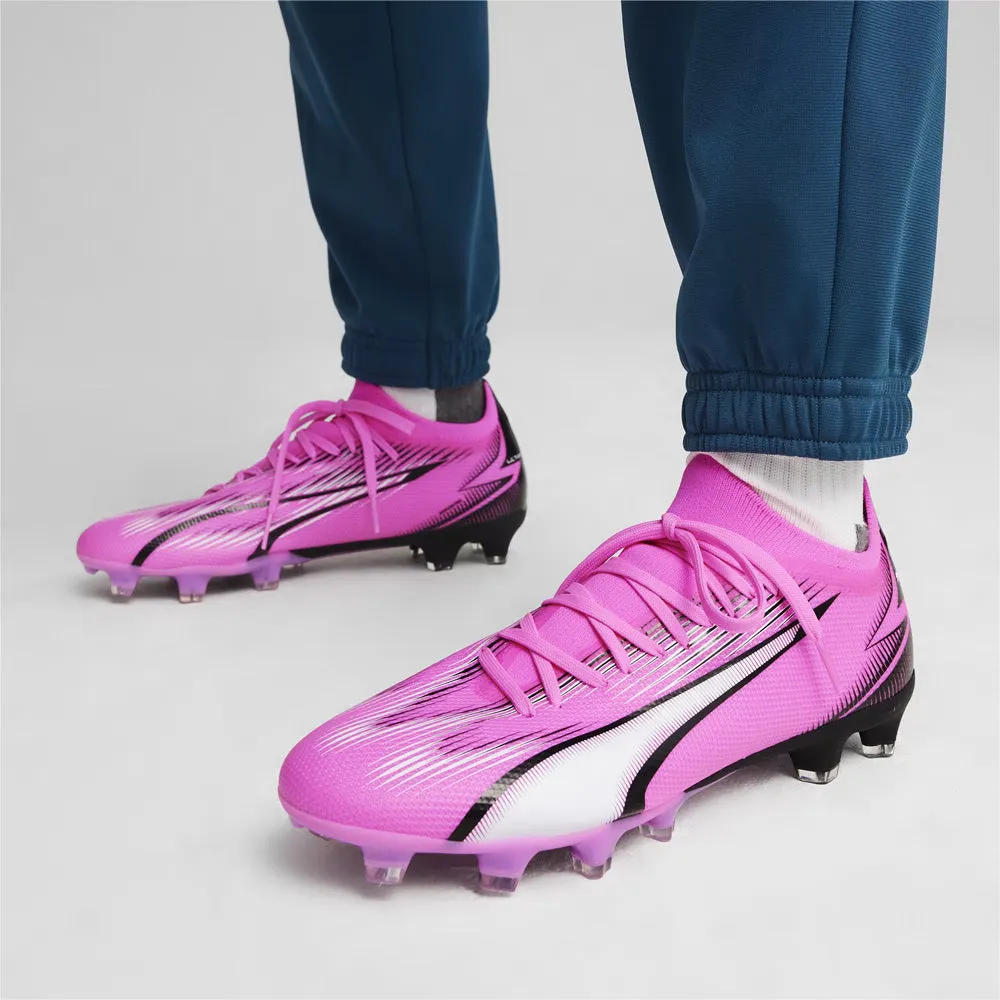 Puma Ultra Match Women's FG/AG Football Boots Poison Pink White Black