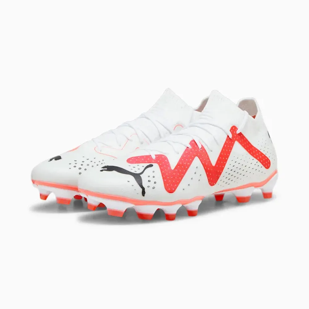 Puma Women's Football Boots - White/Black/Fire Orchid - Future Match FG/AG