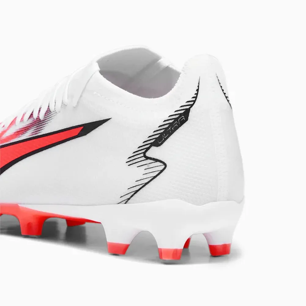 Puma Women's Ultra Match FG/AG Football Boots - White/Black/Fire Orchid