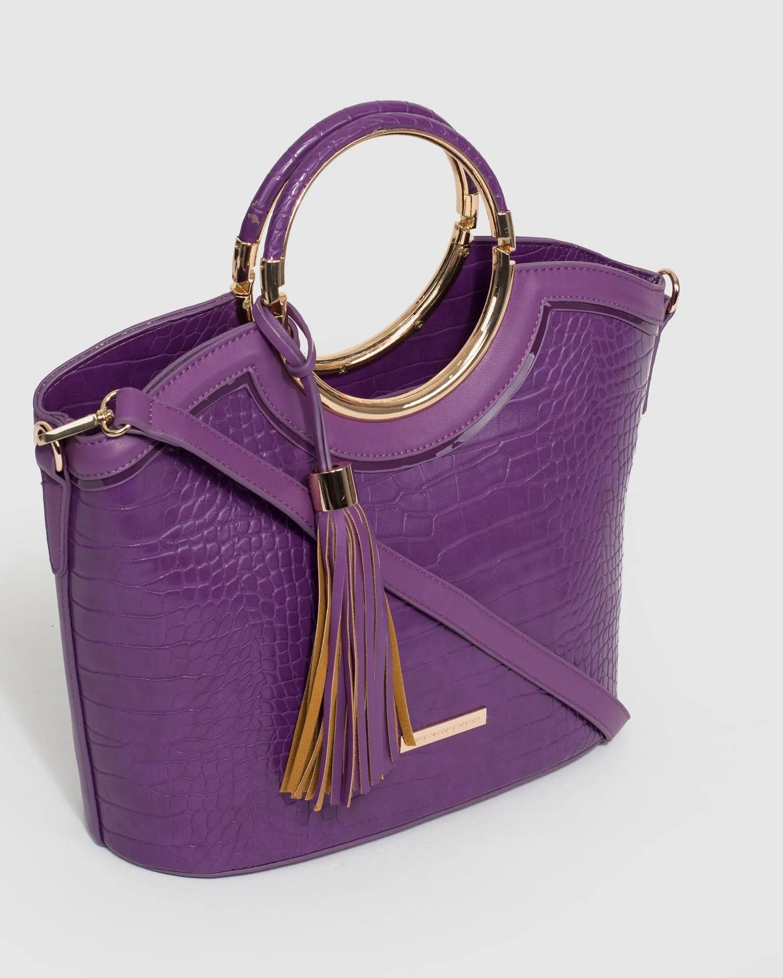 Purple Luxe Sabrina Ring Tote Bag