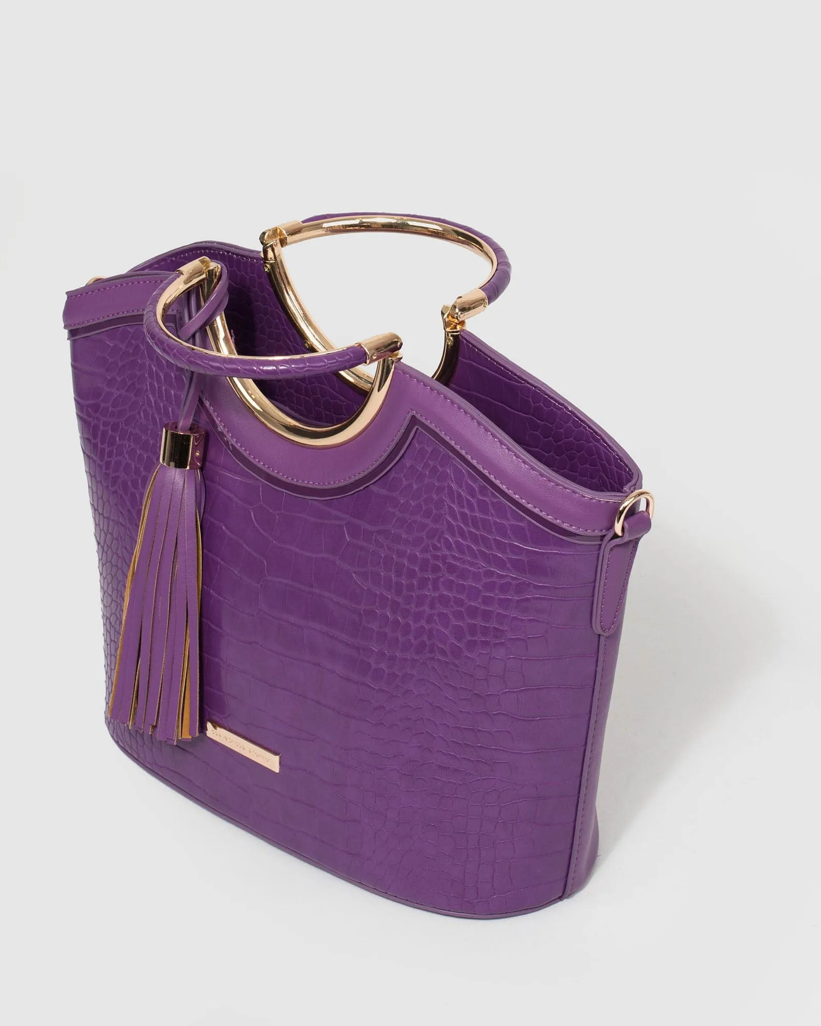 Purple Luxe Sabrina Ring Tote Bag