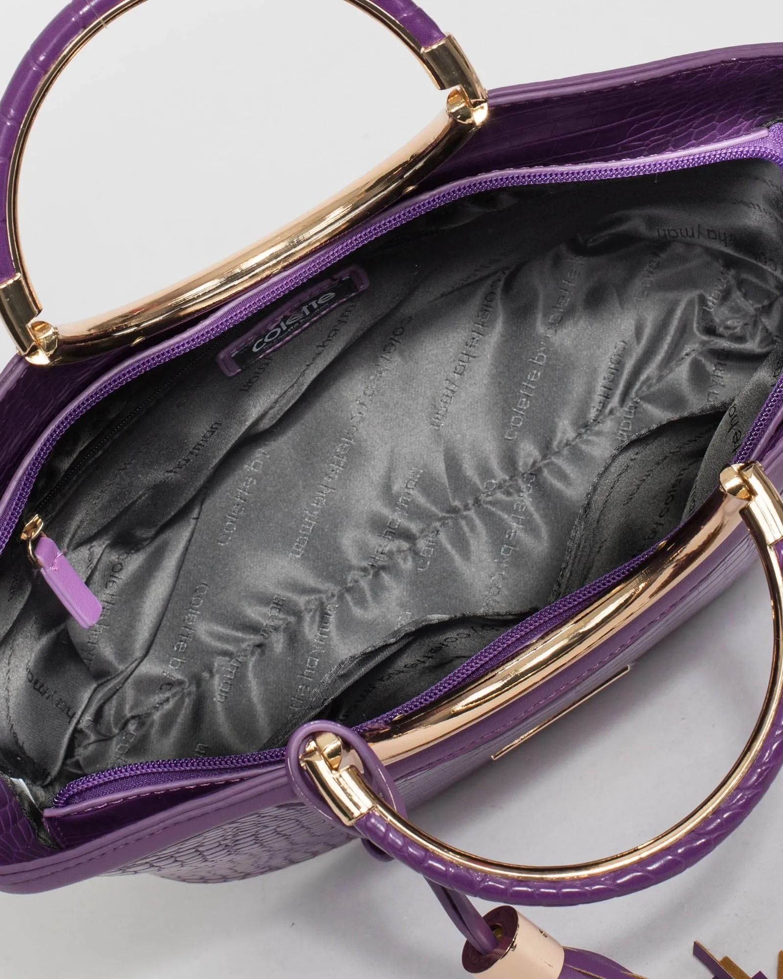 Purple Luxe Sabrina Ring Tote Bag