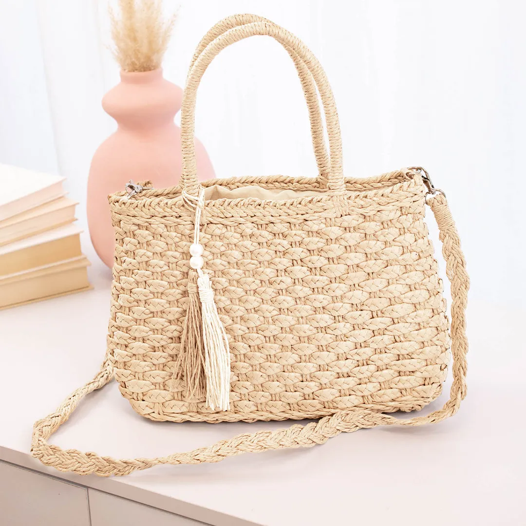 Purse Pleasures Bag, Beige