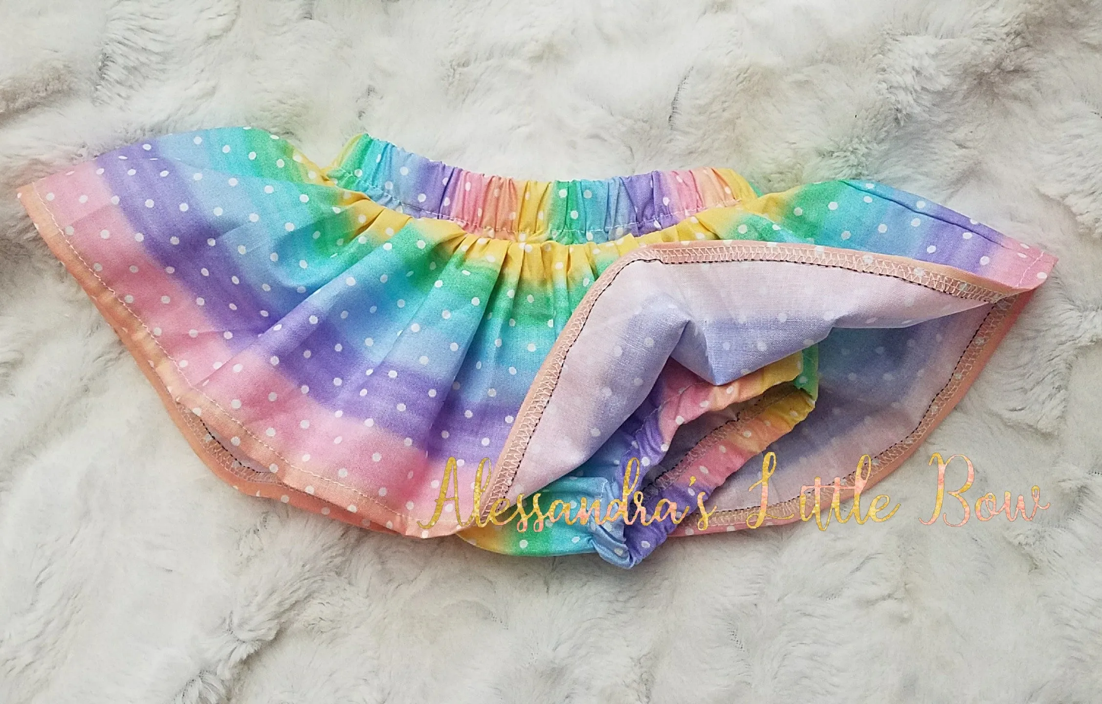 Rainbow Polka Dot Ruffled Underwear