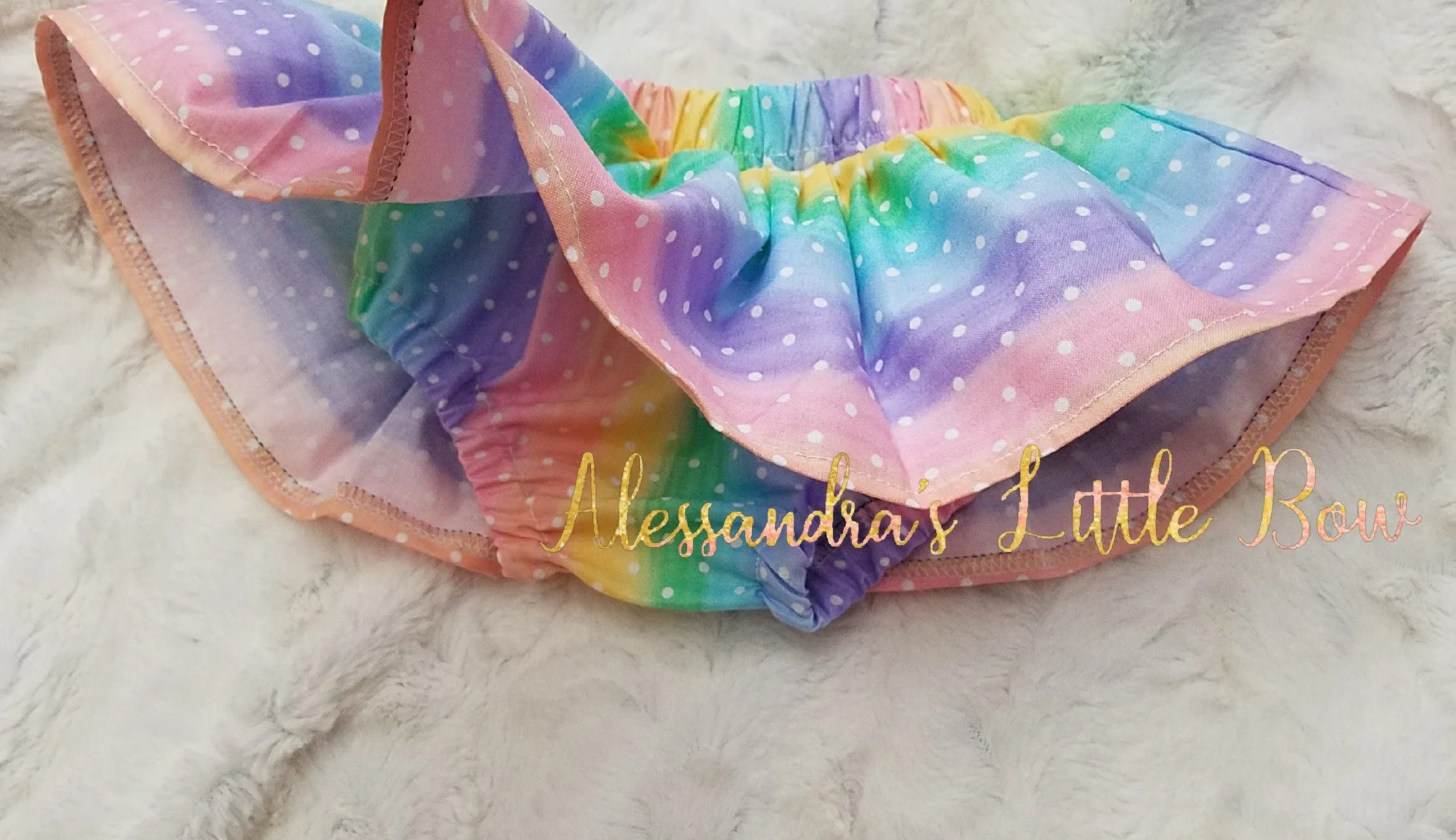 Rainbow Polka Dot Ruffled Underwear