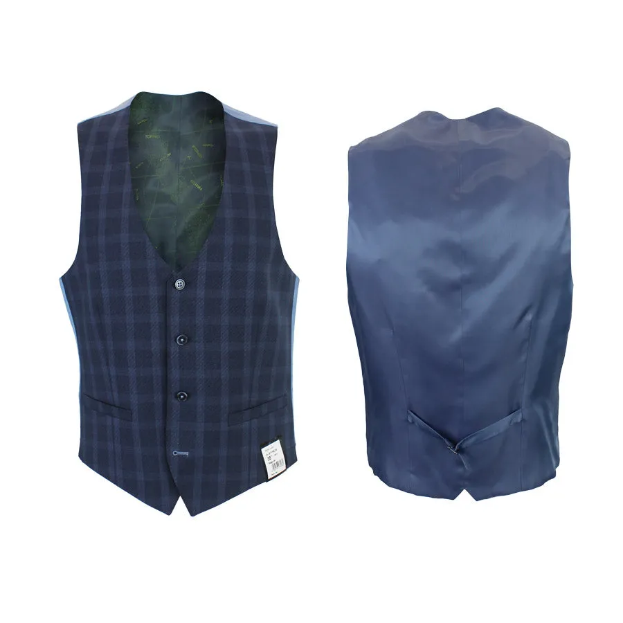 Remus Uomo - Lazio X-Slim Fit Blue Check Suit: Shop Now!