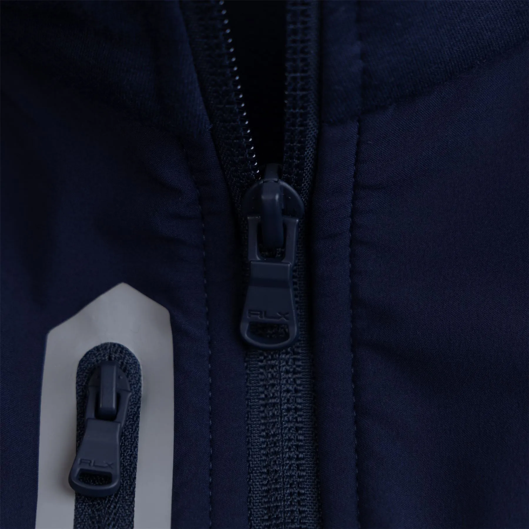 RLX Classic Fit Full Zip Luxury Jersey Gilet in Refined Navy