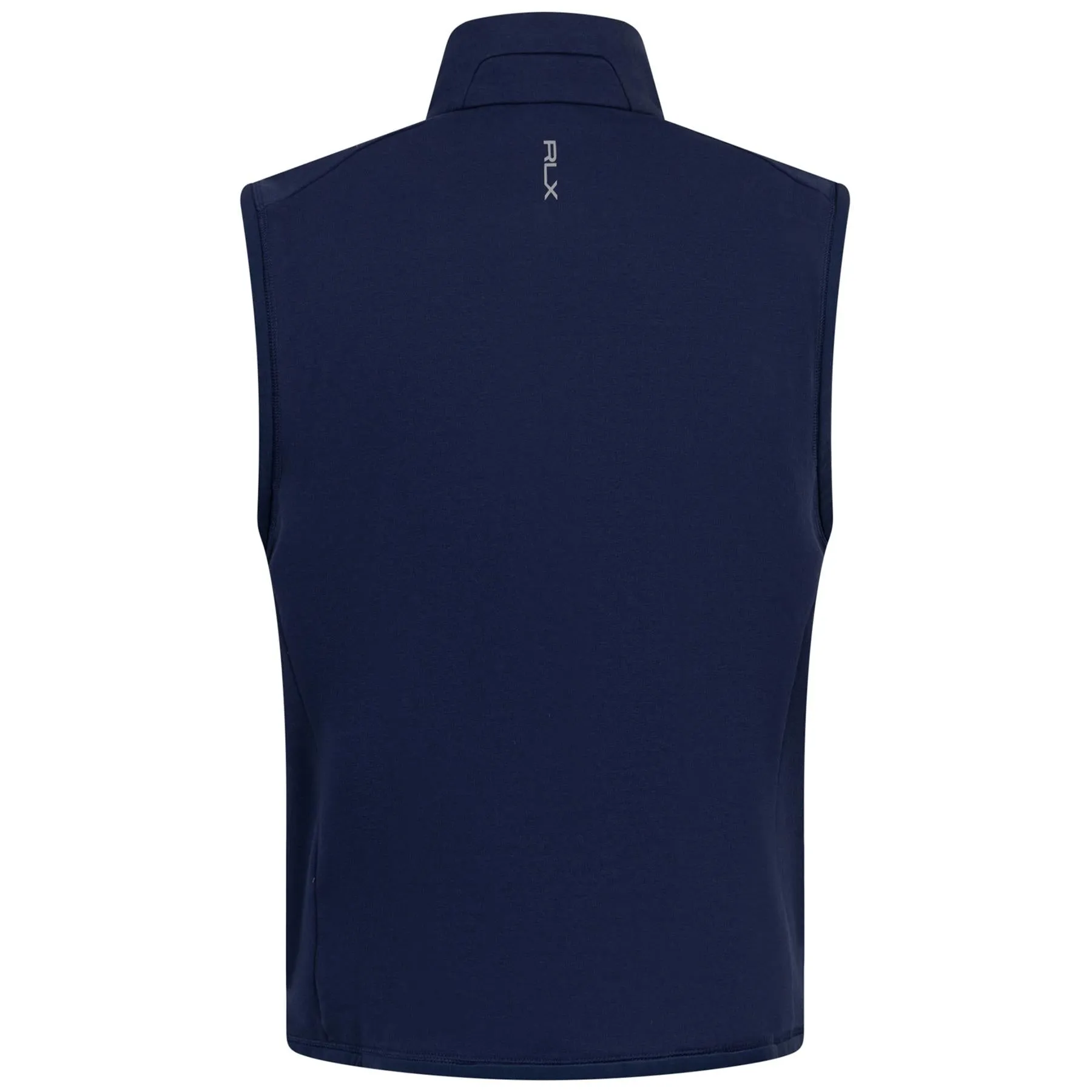 RLX Classic Fit Full Zip Luxury Jersey Gilet in Refined Navy