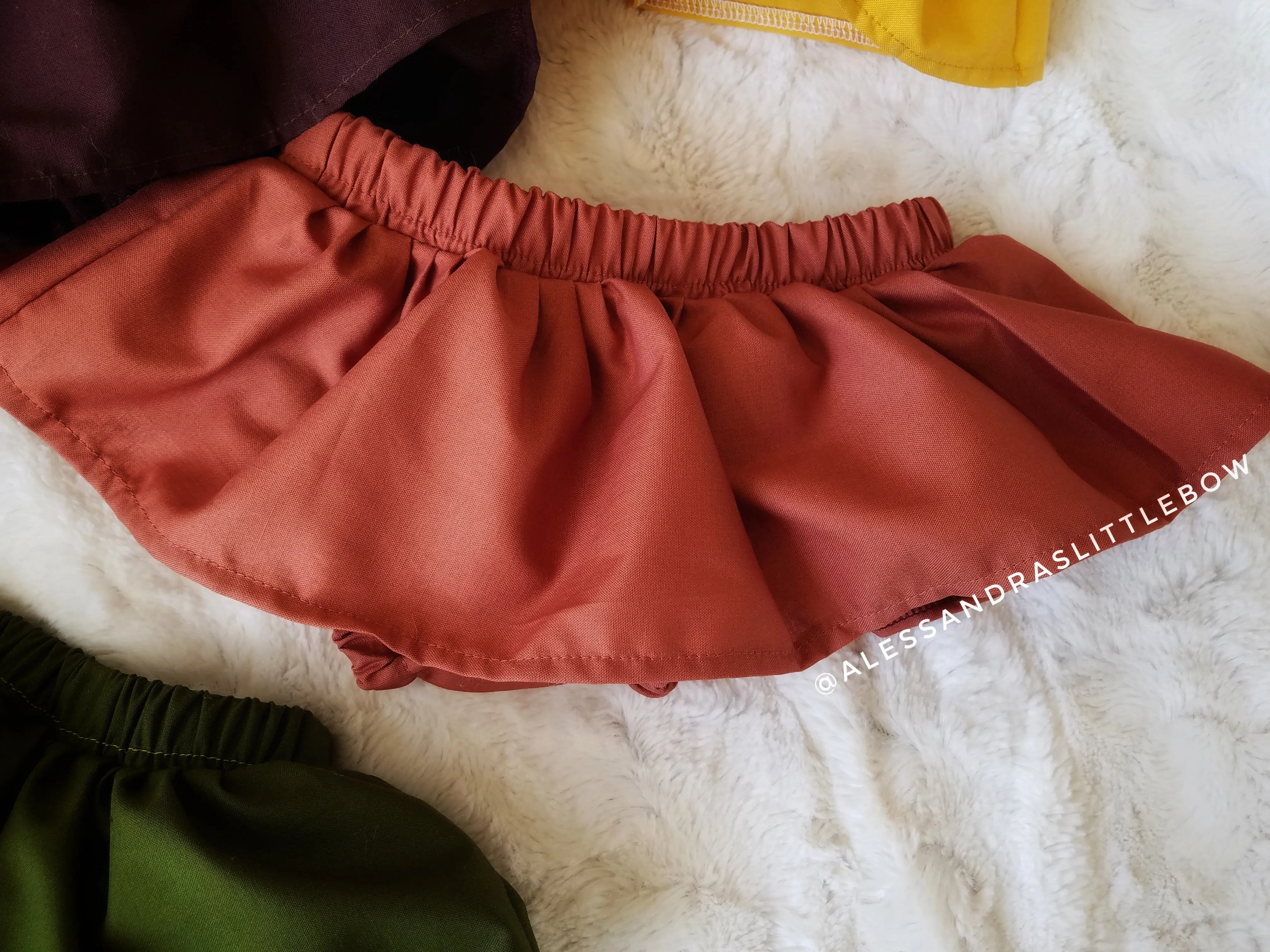 Rust colored bloomer skirts