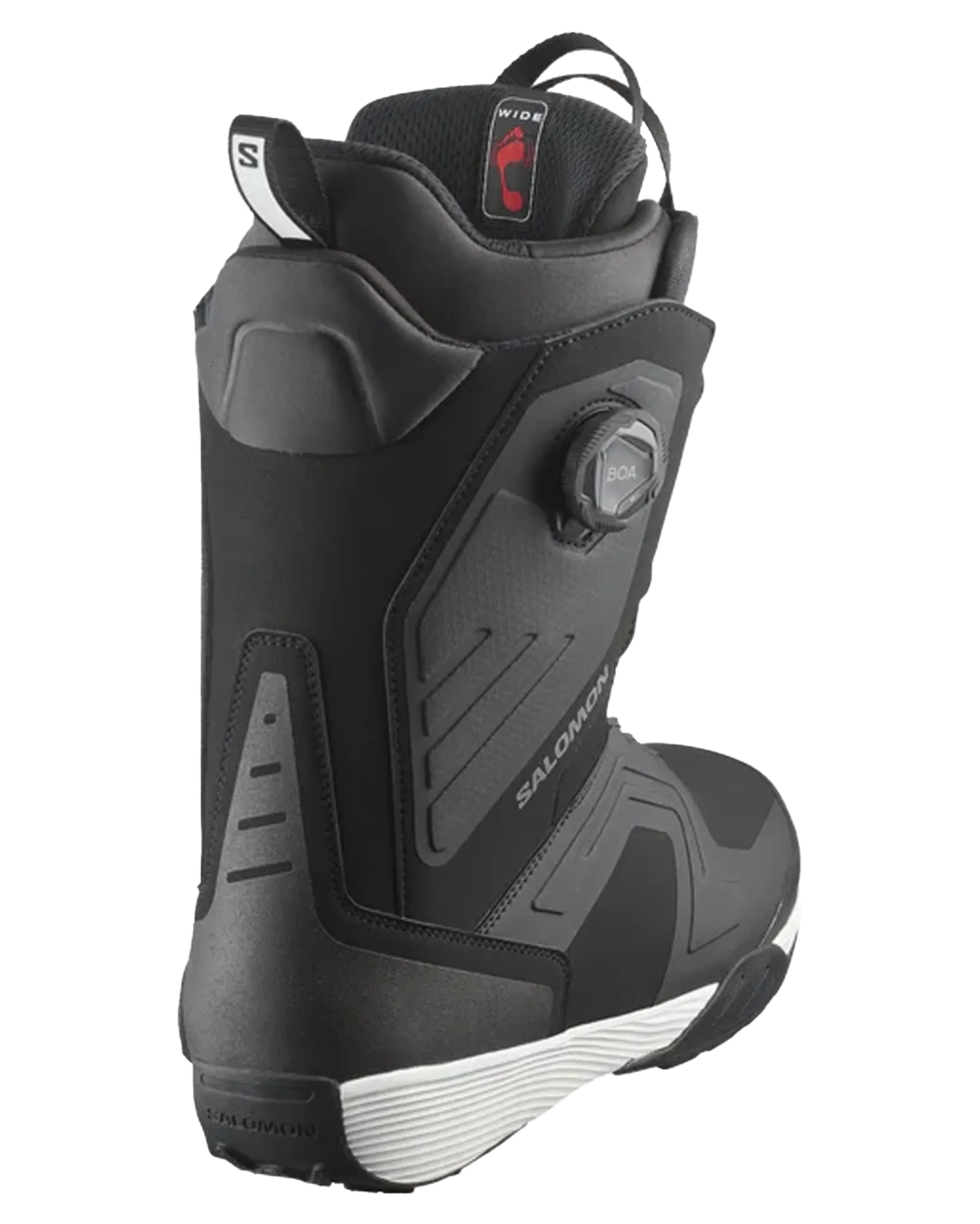 Salomon Dialogue Dual Boa Wide Snowboard Boots - Black / White 2024