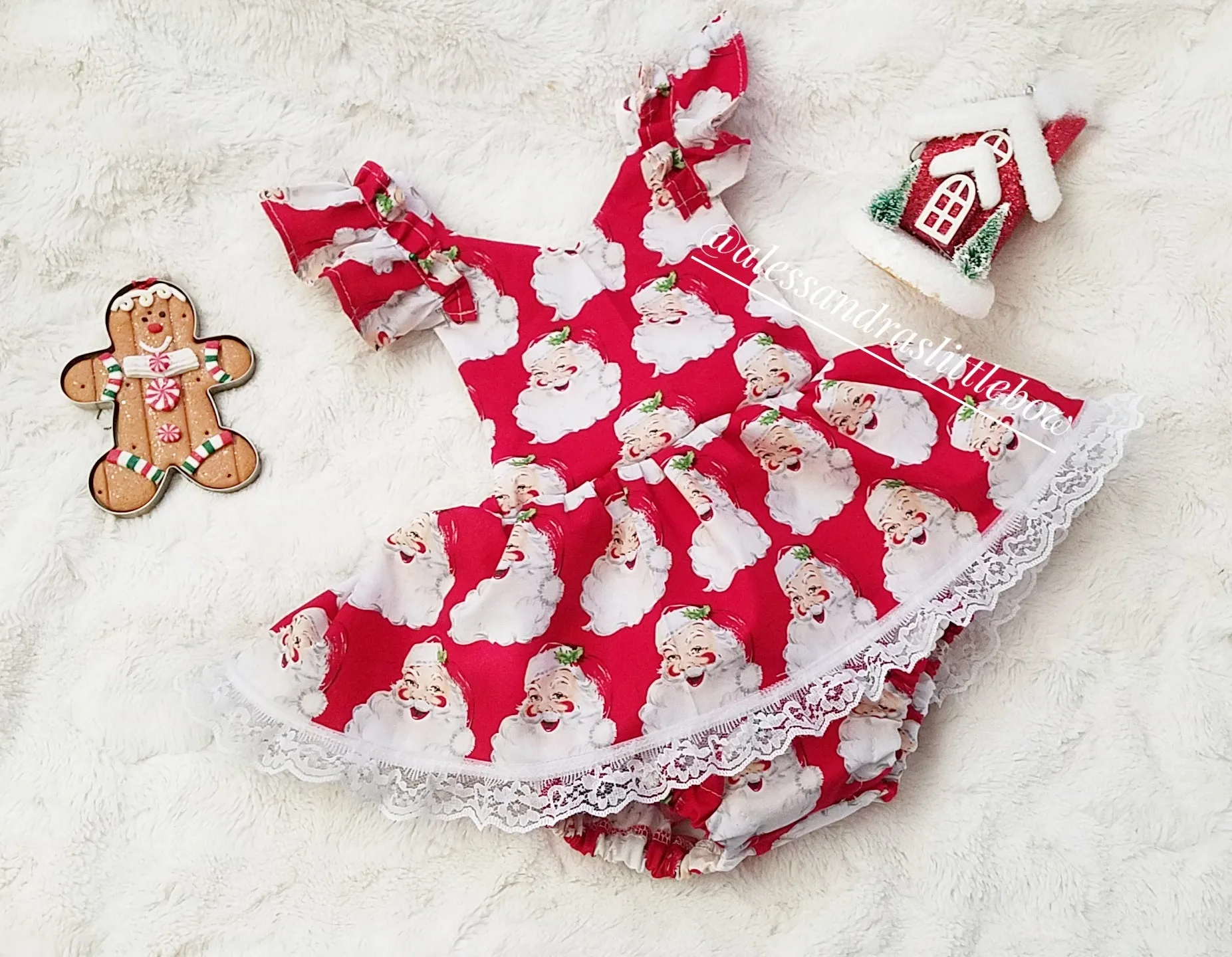 Santa Claus skirt romper