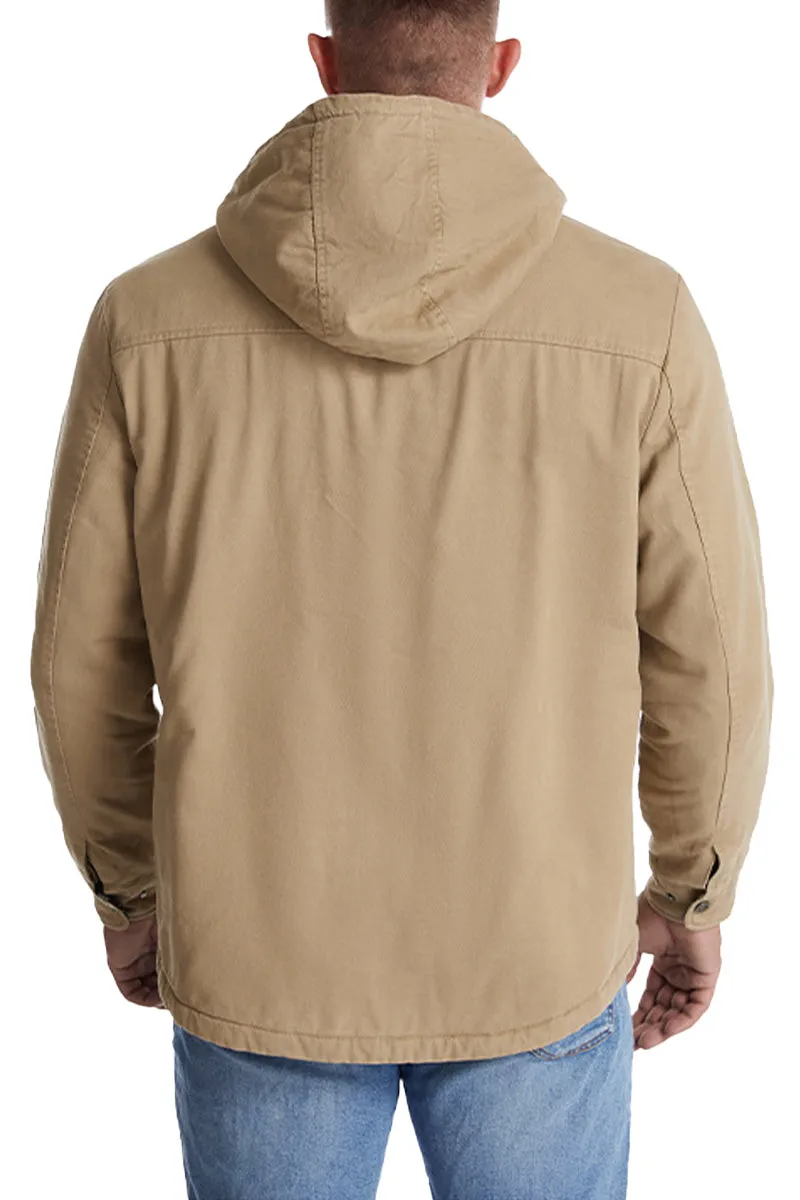 Sherpa-lined Cotton 2-in-1 Jacket