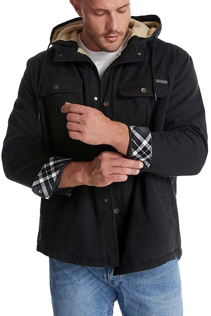 Sherpa-lined Cotton 2-in-1 Jacket