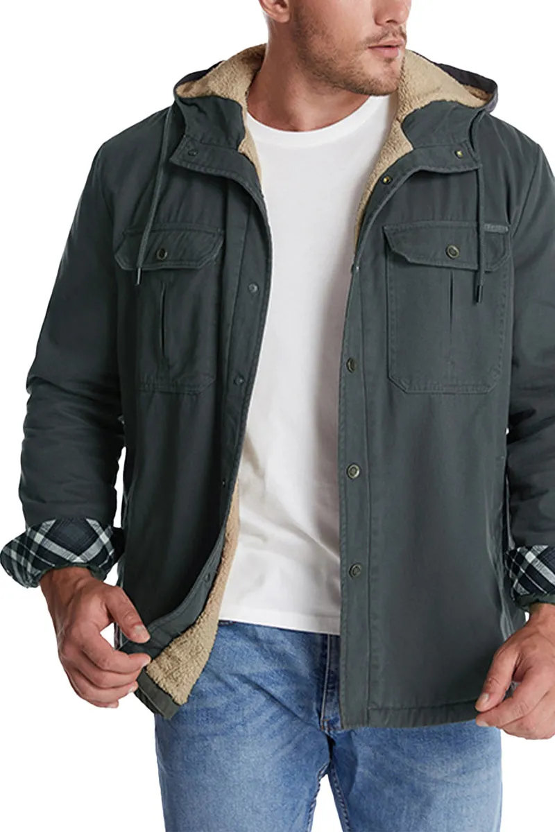 Sherpa-lined Cotton 2-in-1 Jacket