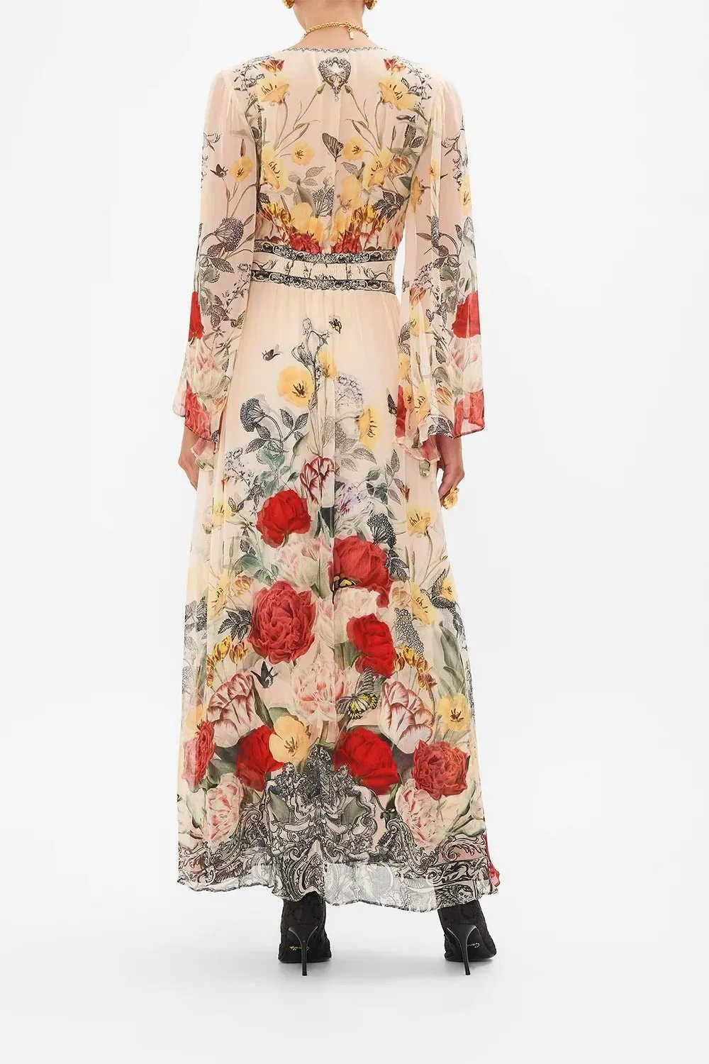 Silk Floral Maxi Dress