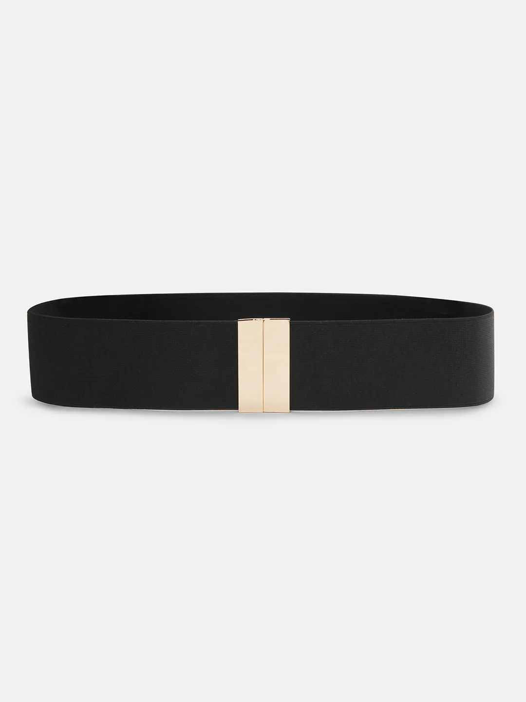 Solid Black Stretchable Belt