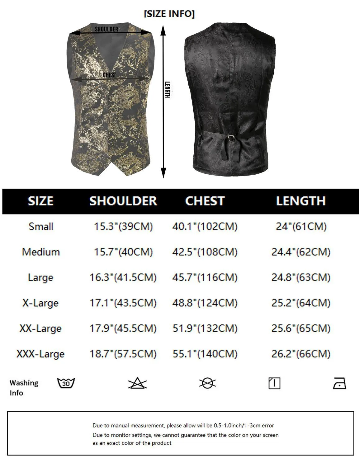 Steampunk Gothic Cosplay Vest - Double Breasted V-Neck Design