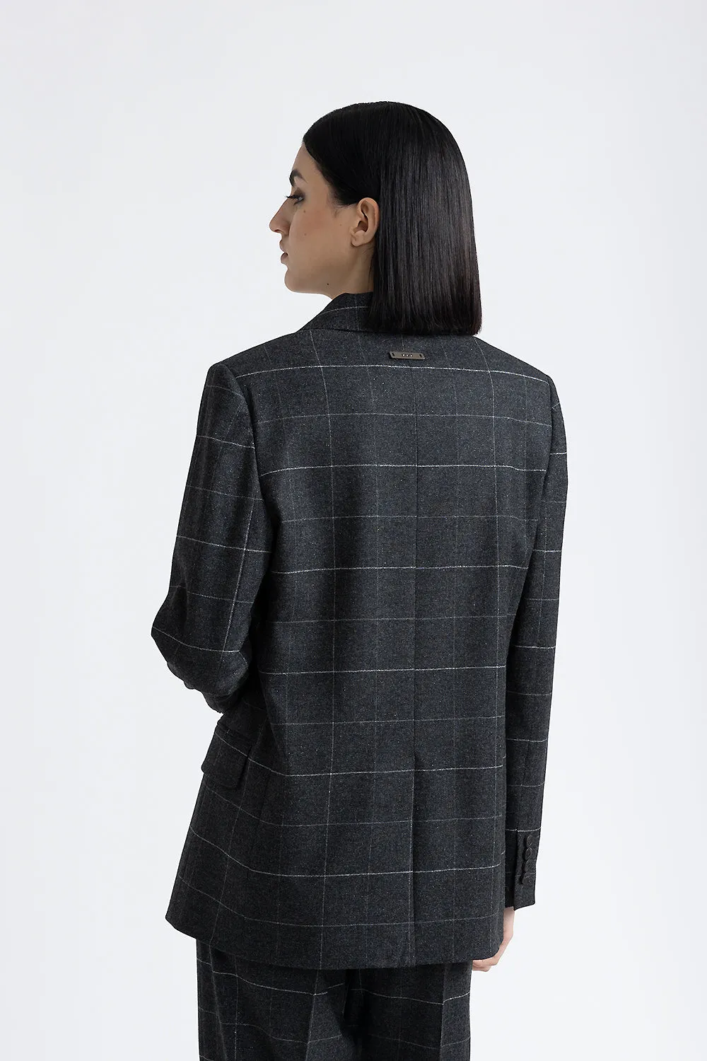 Stretch cashmere wool blazer