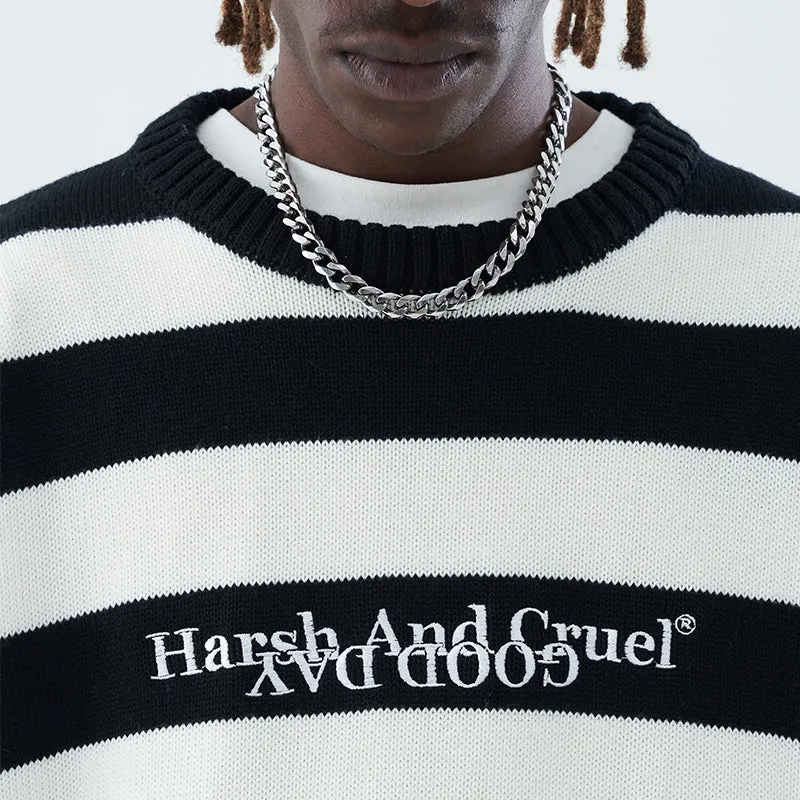 Striped Basic Logo Sweater