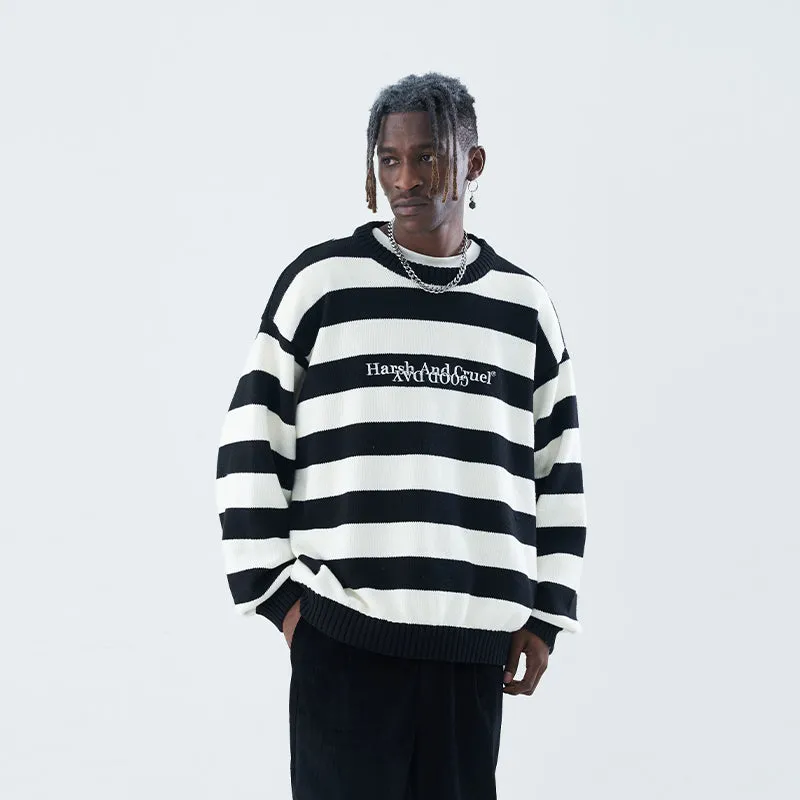 Striped Basic Logo Sweater