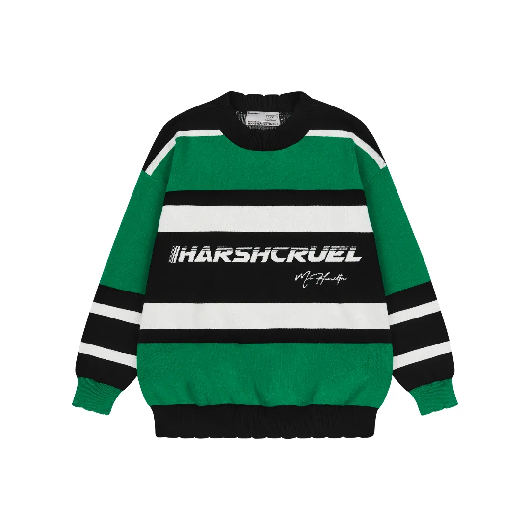 Striped Logo Knit Sweater