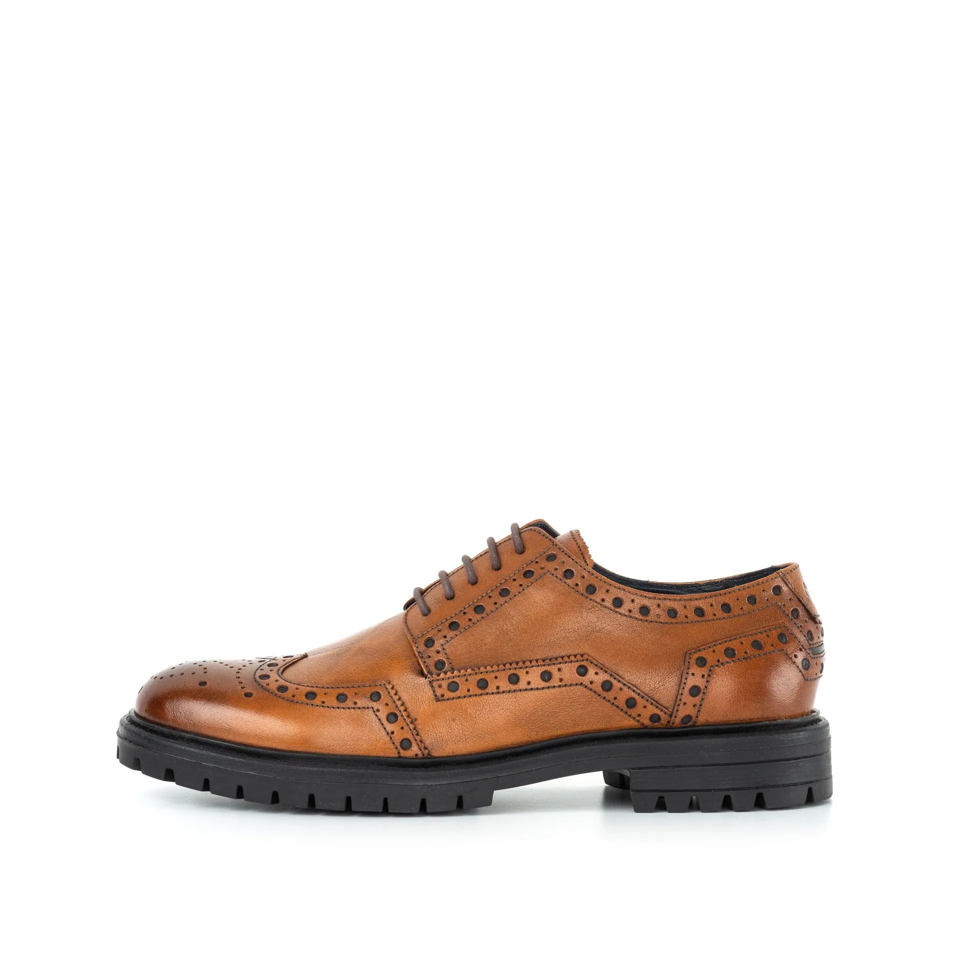 Stylish Tan Derby Brogue Shoes for Men by Russell
