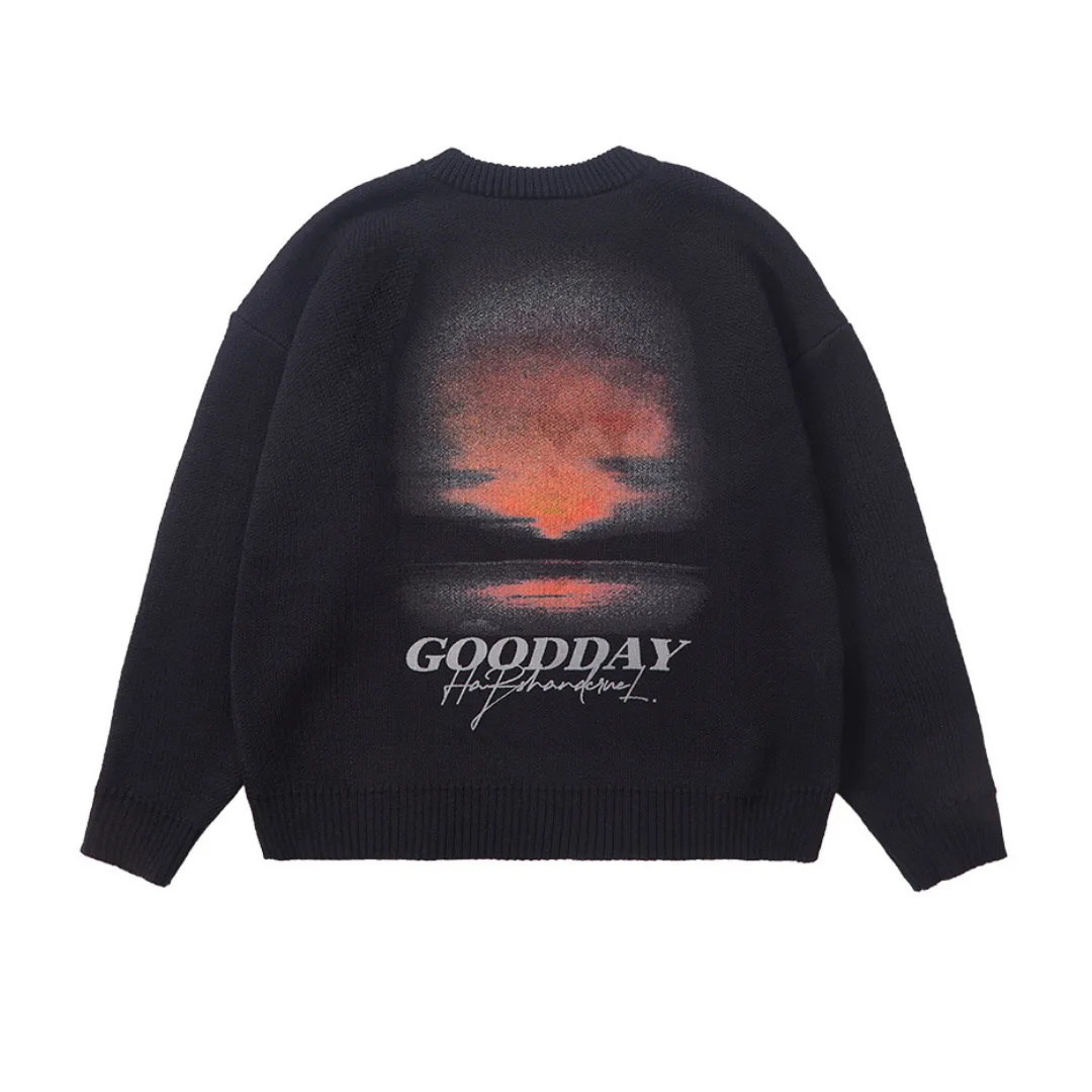 Sunset Landscape Knit Sweater