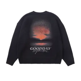 Sunset Landscape Knit Sweater