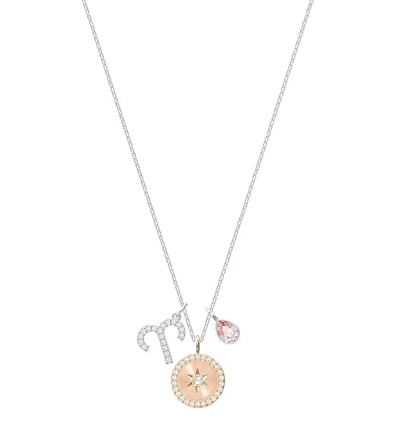 Swarovski Zodiac Pendant ARIES, Pink, Rhodium Plating -5349220