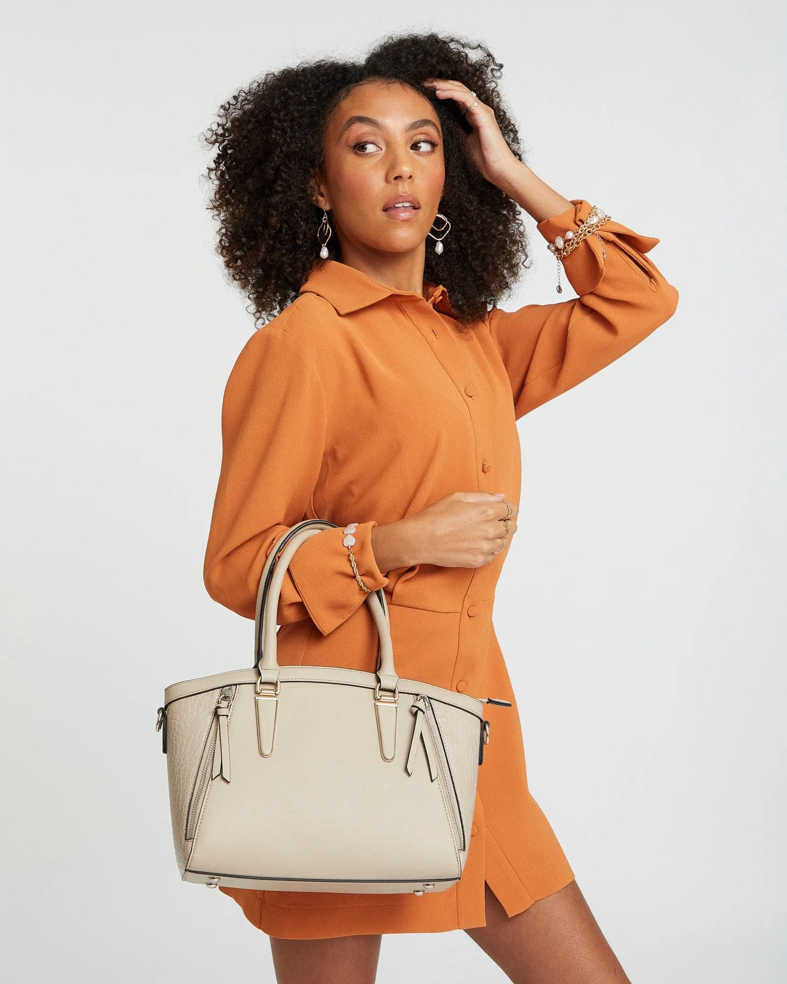 Taupe Carissa Tote Bag